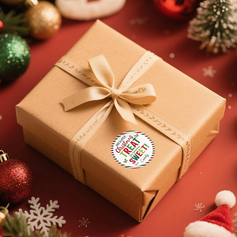 Alynta Christmas Gift Tags Stickers - 2 Inch Holiday Stickers 120Pcs Large Round Christmas Card Sticker Labels Xmas Sticker for Envelope Seals Card Ornament (Red and Green) - Image 5